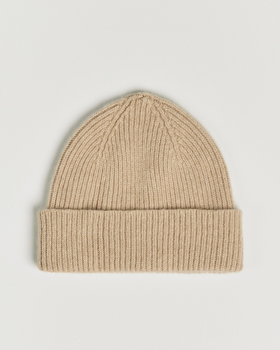 Herre | Huer | Le Bonnet | Lambswool/Caregora Beanie Sand