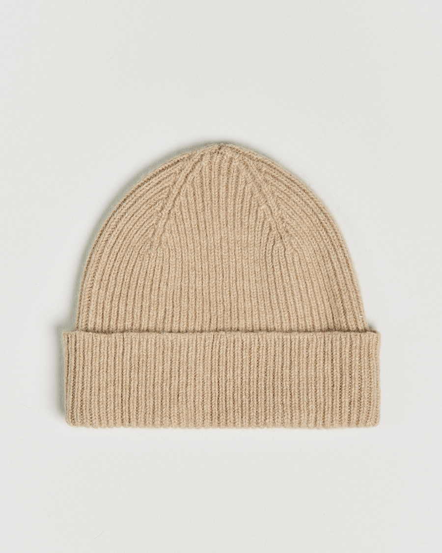 Herre | Huer | Le Bonnet | Lambswool/Caregora Beanie Sand