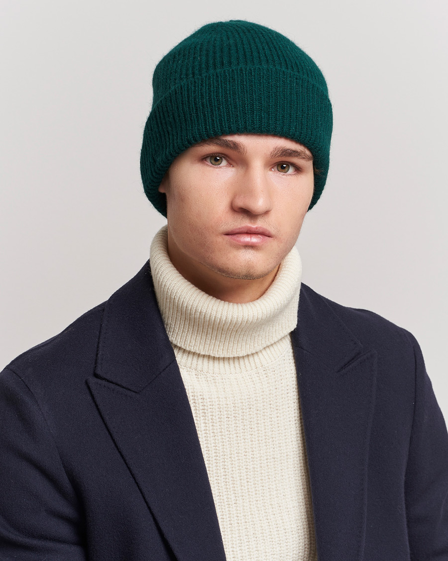 Men | Beanies | Le Bonnet | Lambswool/Caregora Beanie Moss