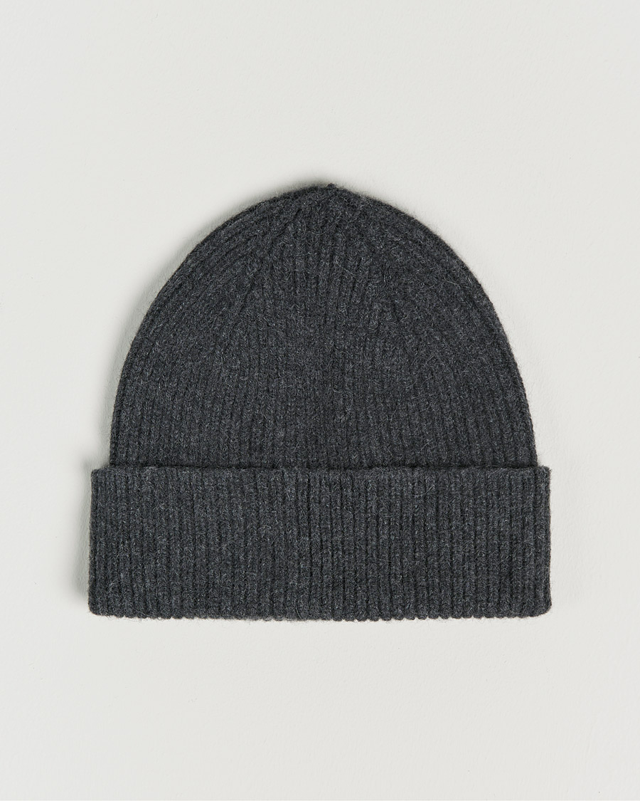 Herre | Huer | Le Bonnet | Lambswool/Caregora Beanie Graphite