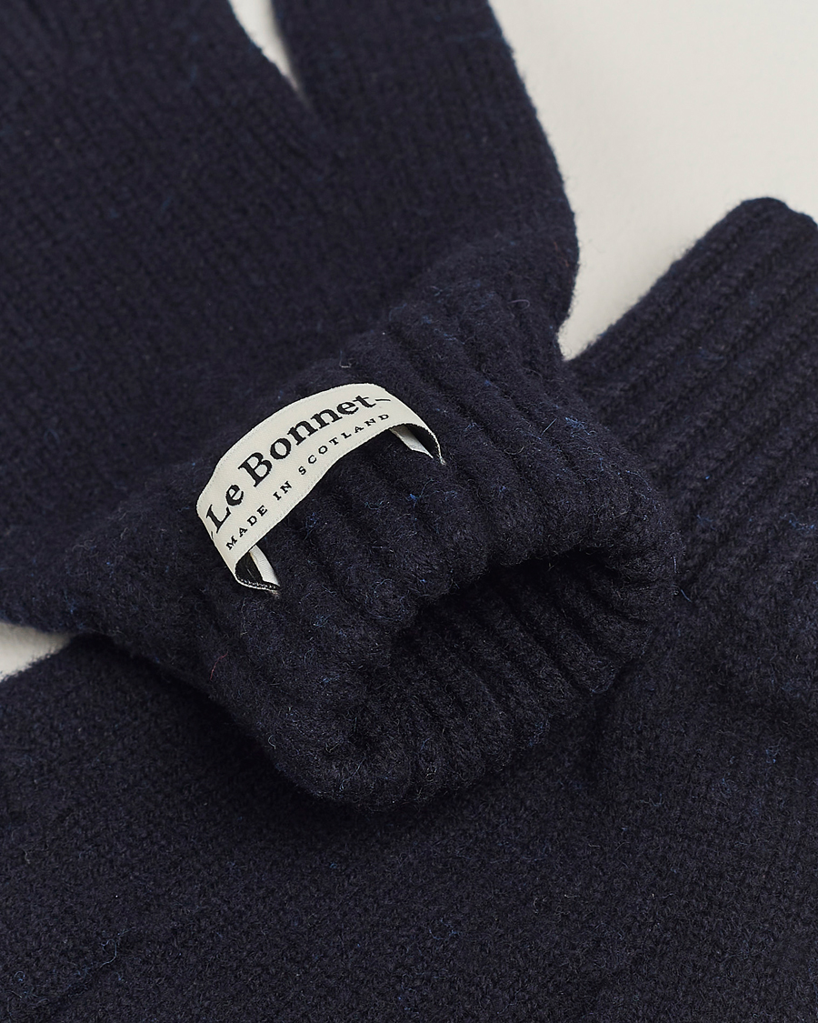 Herre | Le Bonnet Merino Wool Gloves Midnight | Le Bonnet | Merino Wool Gloves Midnight