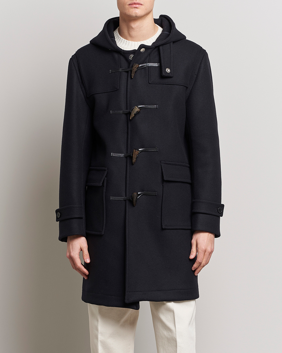 Herre | Jakker | Mackintosh | Weir Wool Hooded Duffle Navy