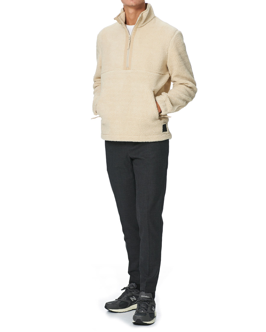 Herre | Trøjer | Samsøe Samsøe | Samsøe & Samsøe Timo Fleece Half Zip Brown Rice