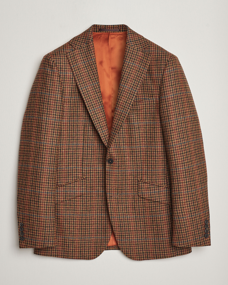 Herre | Blazere & jakker | Walker Slater | Edward Lambswool Houndstooth Blazer Tan