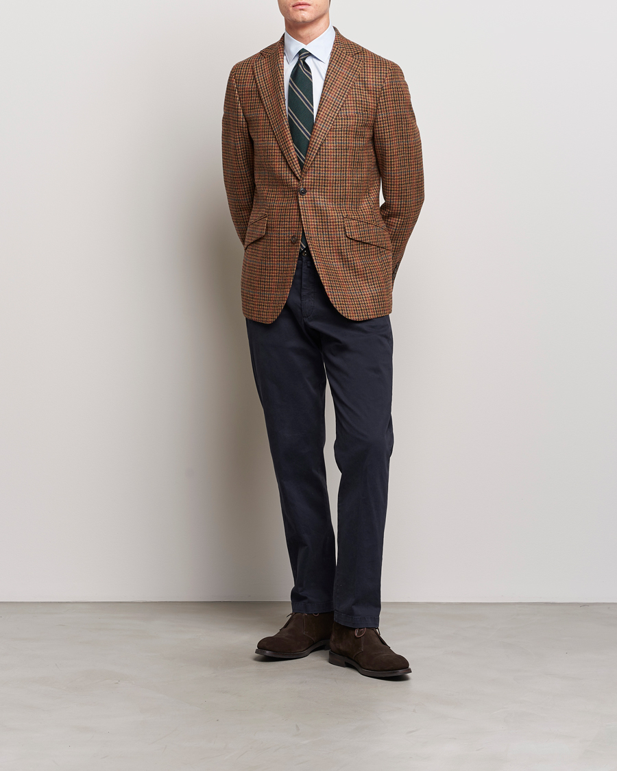 Herre | Blazere & jakker | Walker Slater | Edward Lambswool Houndstooth Blazer Tan