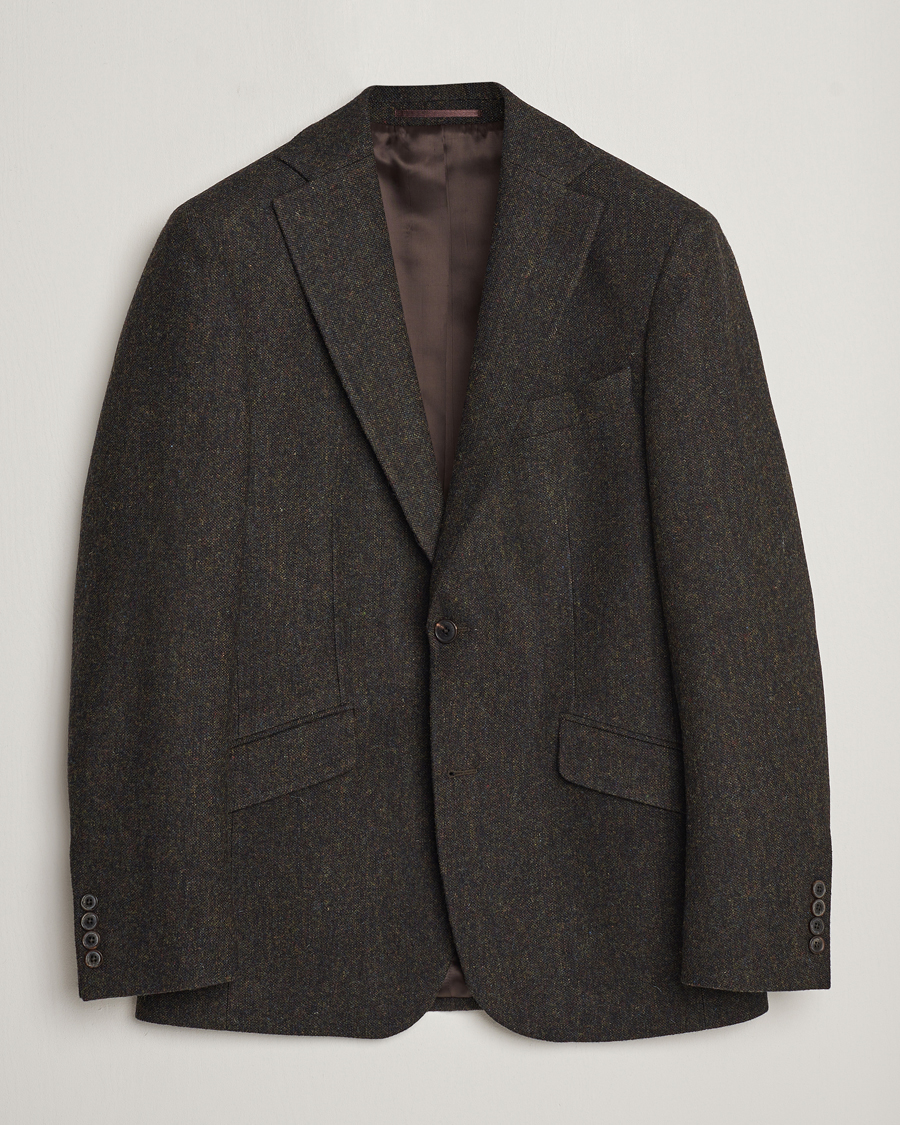 Herre | Blazere & jakker | Walker Slater | Edward Wool Donegal Blazer Dark Brown