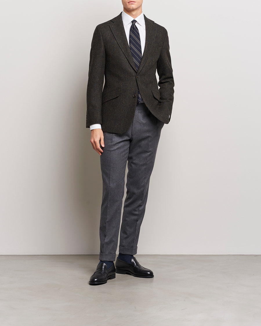 Herre | Blazere & jakker | Walker Slater | Edward Wool Donegal Blazer Dark Brown