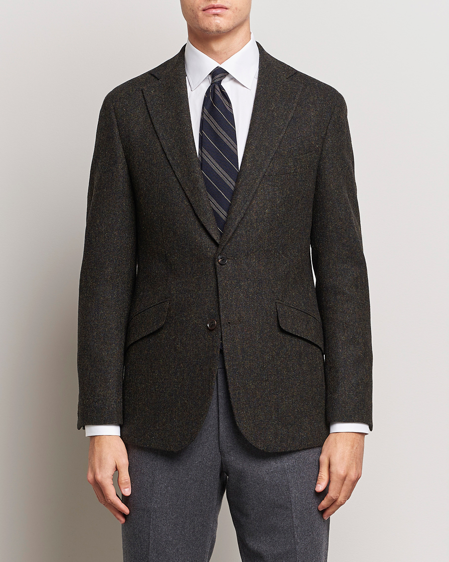 Herre | Blazere & jakker | Walker Slater | Edward Wool Donegal Blazer Dark Brown