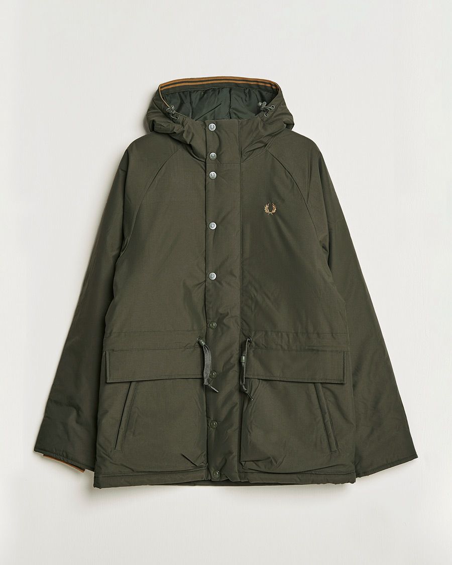 Herre | Jakker | Fred Perry | Padded Zip Through Parka Hunting Green