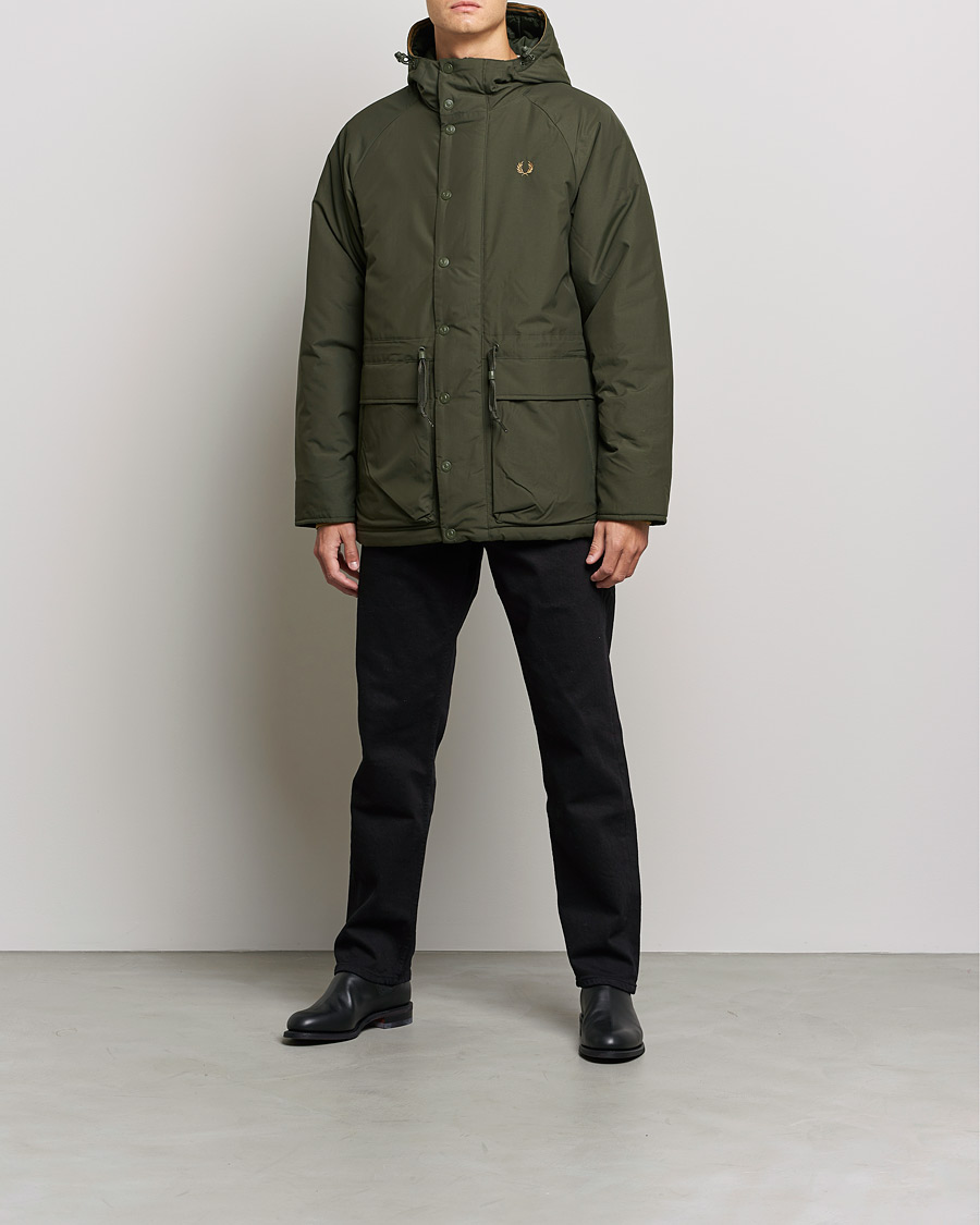 Herre | Jakker | Fred Perry | Padded Zip Through Parka Hunting Green