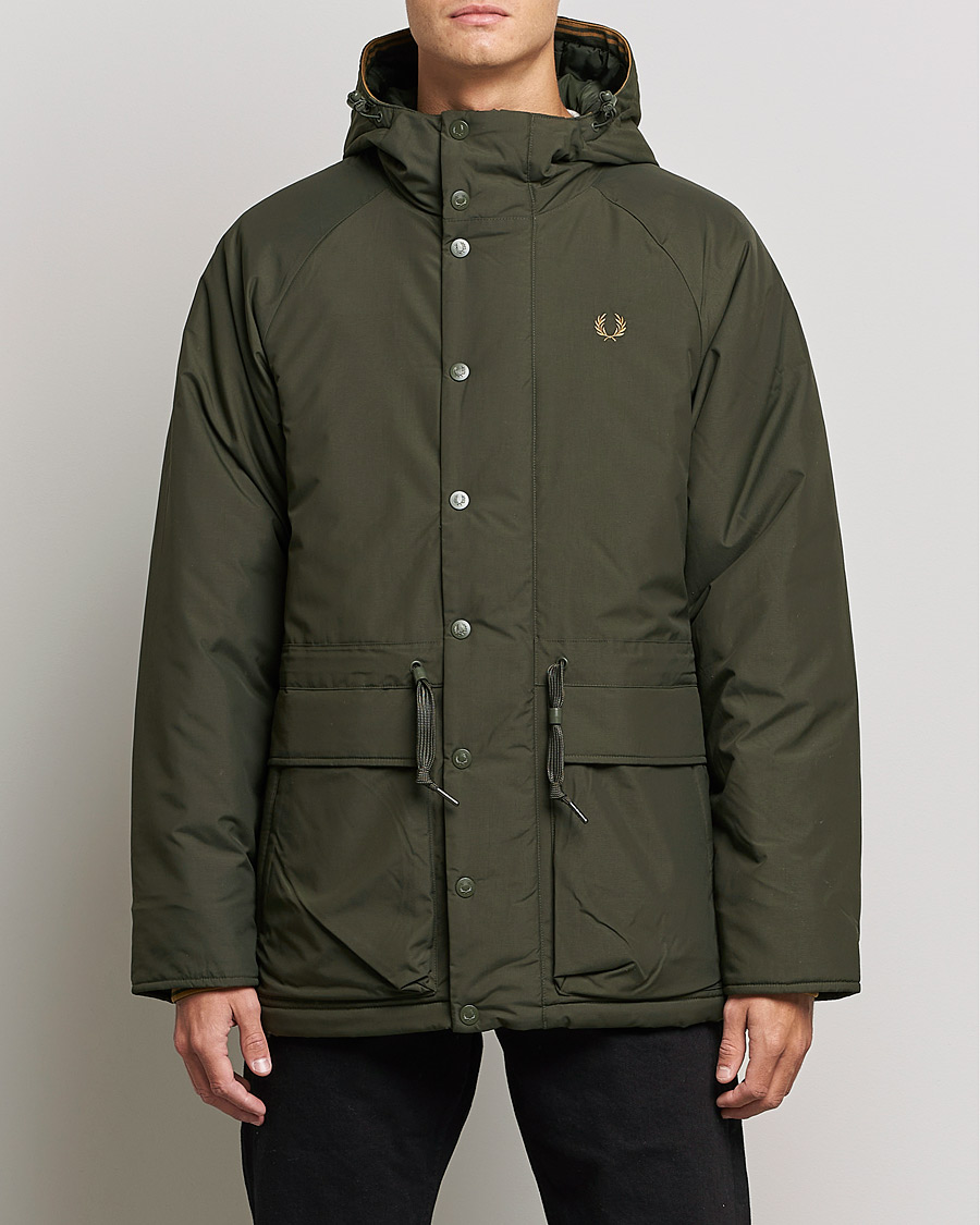 Herre | Jakker | Fred Perry | Padded Zip Through Parka Hunting Green