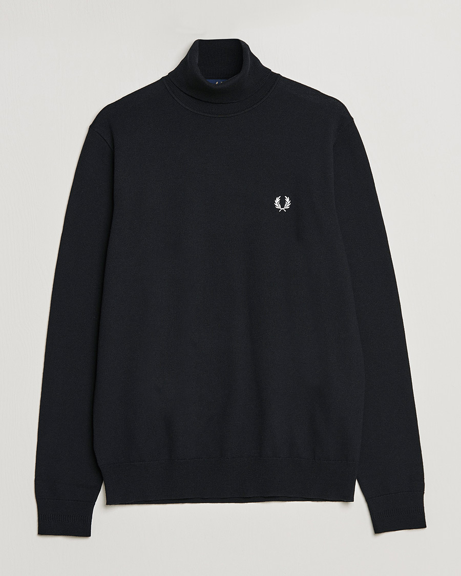 Herre | Trøjer | Fred Perry | Roll Neck Jumper Black