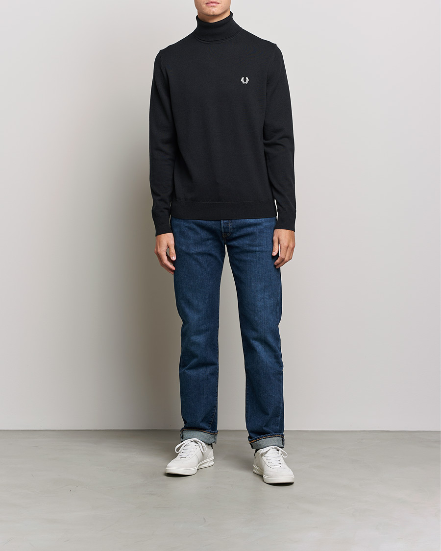 Herre | Fred Perry | Fred Perry | Roll Neck Jumper Black