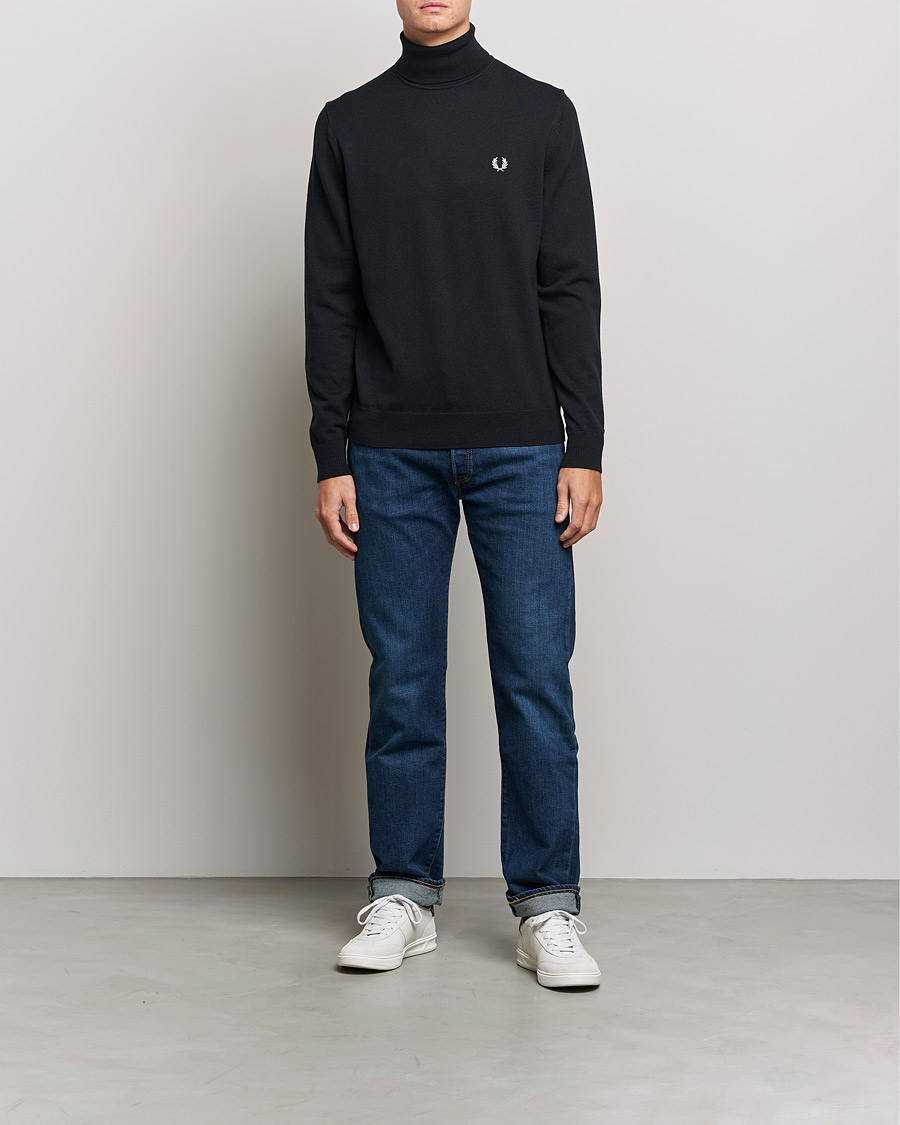 Herre | Trøjer | Fred Perry | Roll Neck Jumper Black