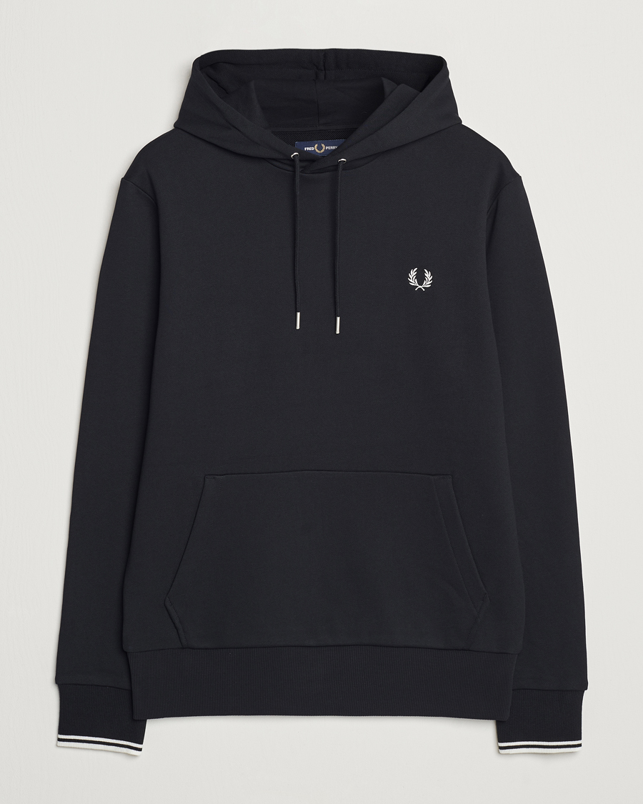 Herre | Trøjer | Fred Perry | Tipped Hoodie Black