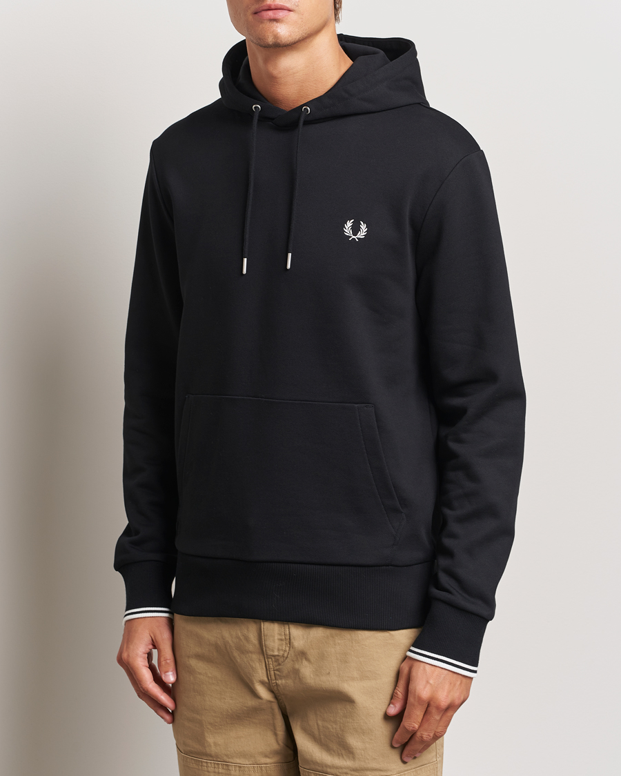 Herre | Trøjer | Fred Perry | Tipped Hoodie Black