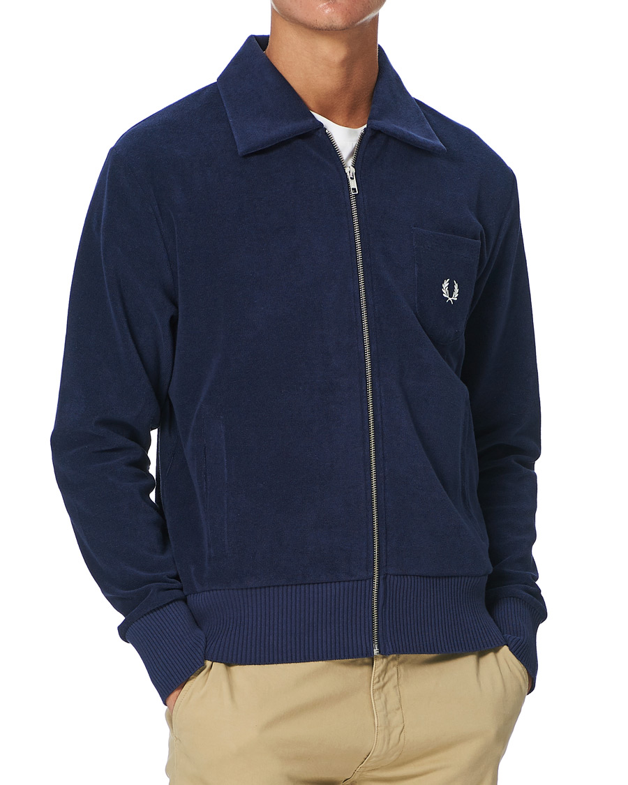 Herre | Trøjer | Fred Perry | Reissues Towelling Jacket Carbon Blue
