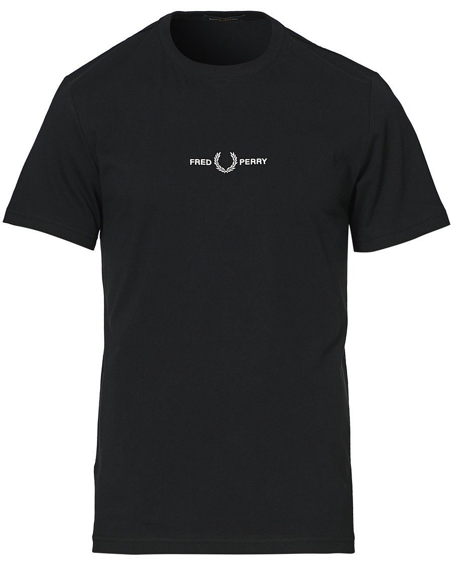 Herre | T-Shirts | Fred Perry | Embroidered T-Shirt Black
