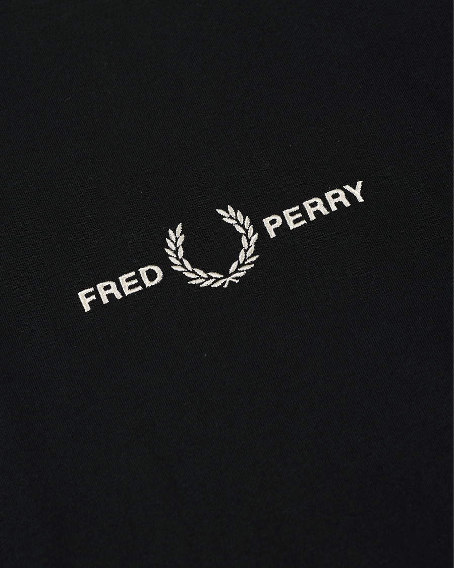 Herre | T-Shirts | Fred Perry | Embroidered T-Shirt Black
