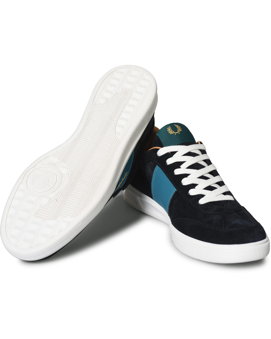 Herre | Fred Perry Suede Panel Sneakers Navy | Fred Perry | Suede Panel Sneakers Navy