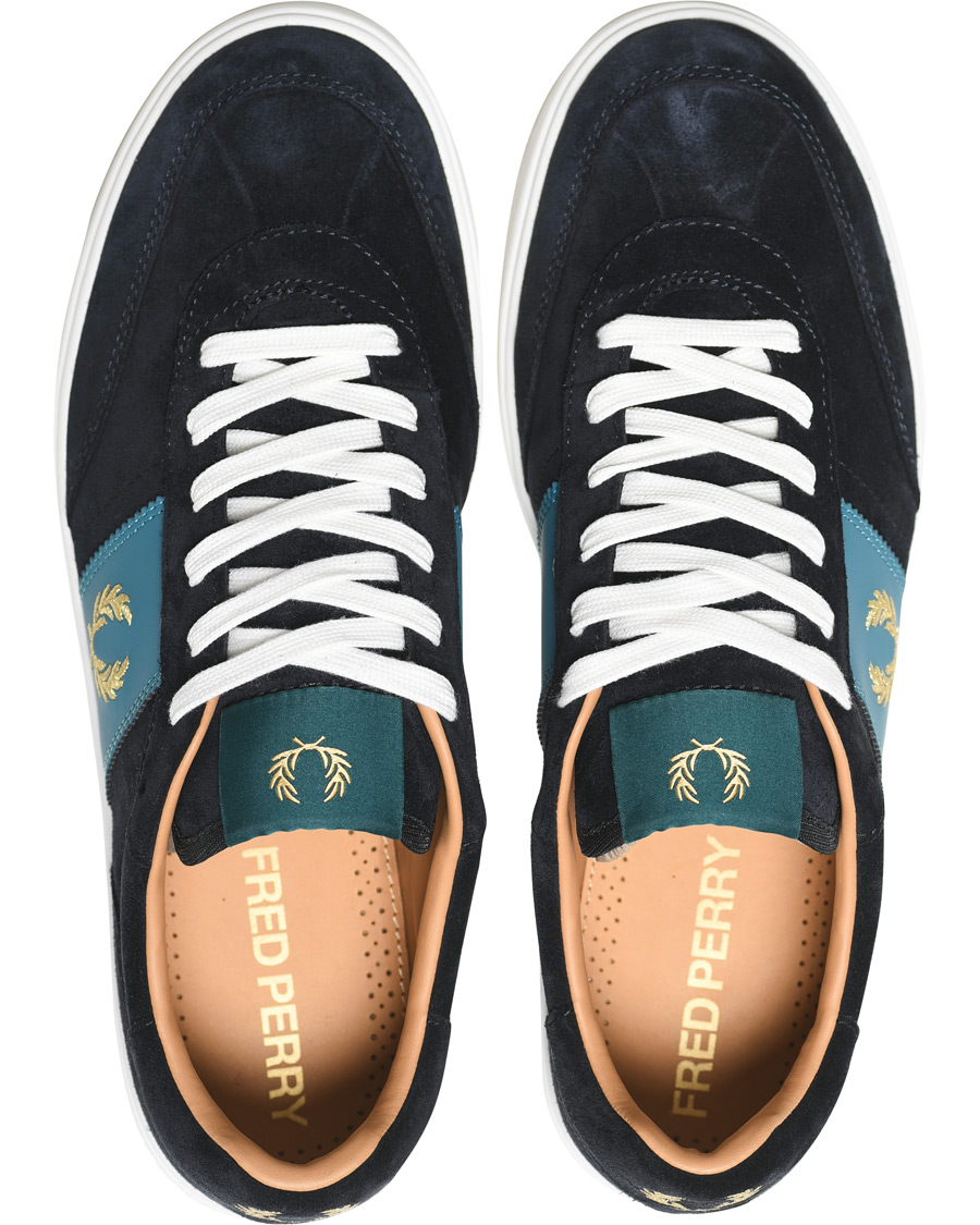 Herre | Fred Perry Suede Panel Sneakers Navy | Fred Perry | Suede Panel Sneakers Navy