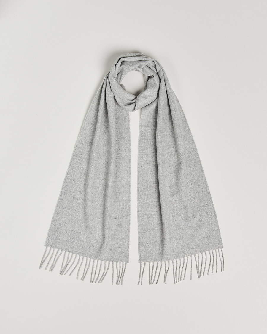 Herre | Johnstons of Elgin Cashmere Scarf Silver Grey | Johnstons of Elgin | Cashmere Scarf Silver Grey