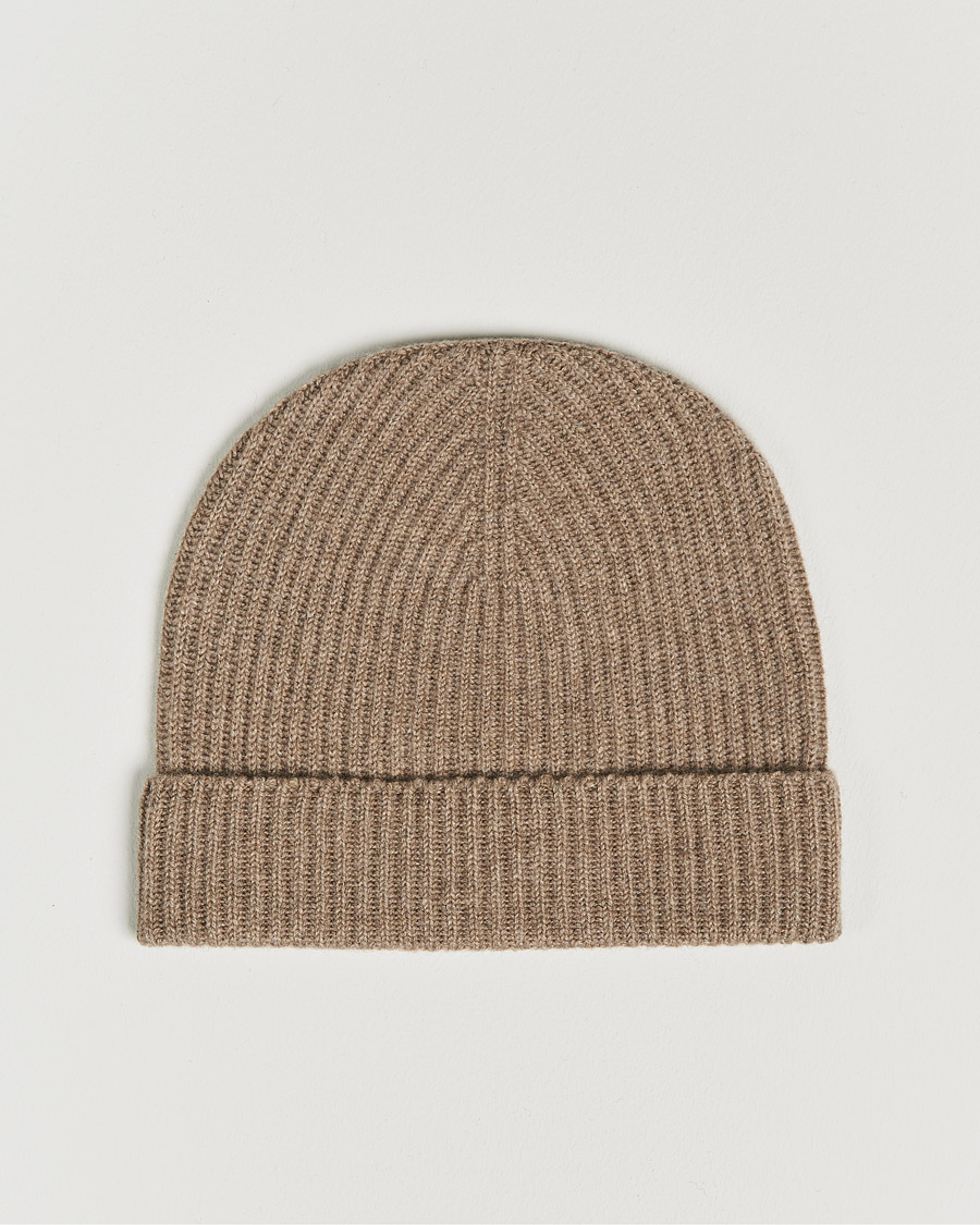 Herre | Huer | Johnstons of Elgin | Cashmere Ribbed Hat Otter