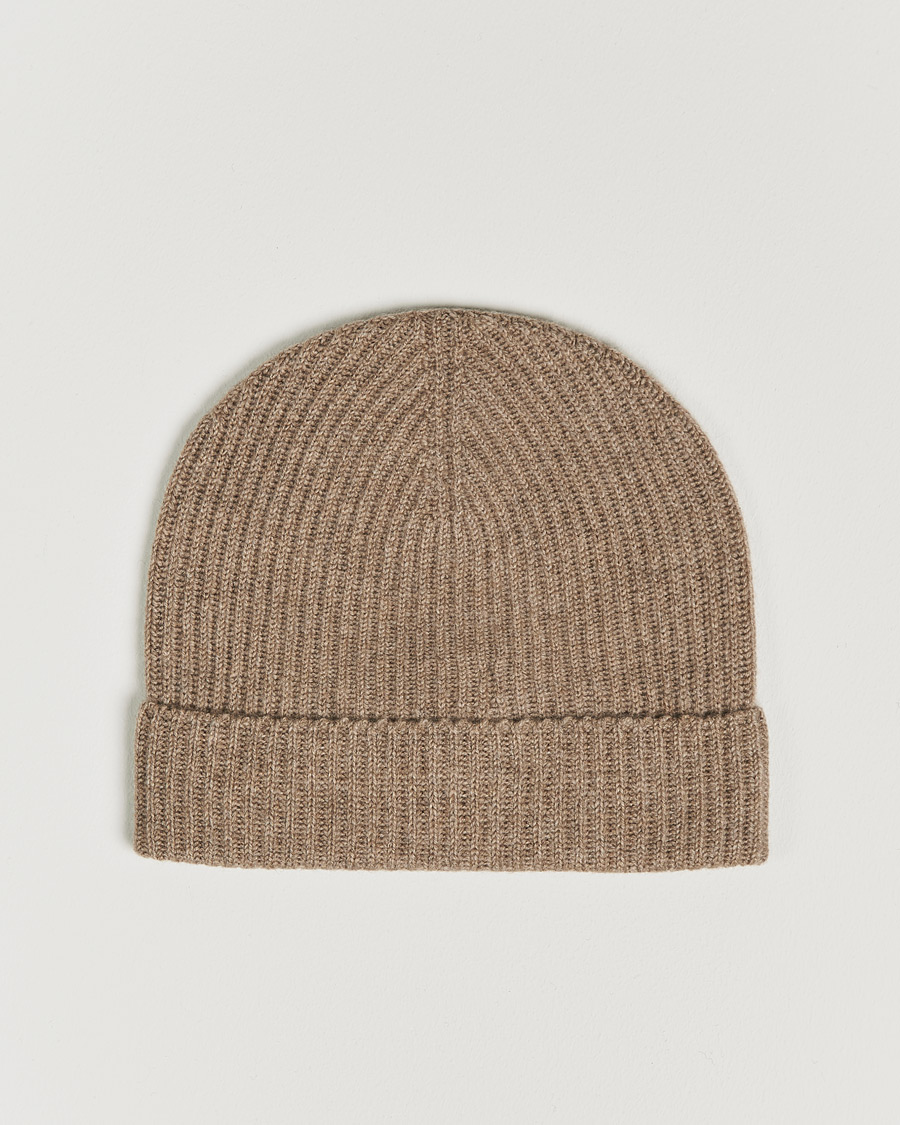 Herre | Huer | Johnstons of Elgin | Cashmere Ribbed Hat Otter
