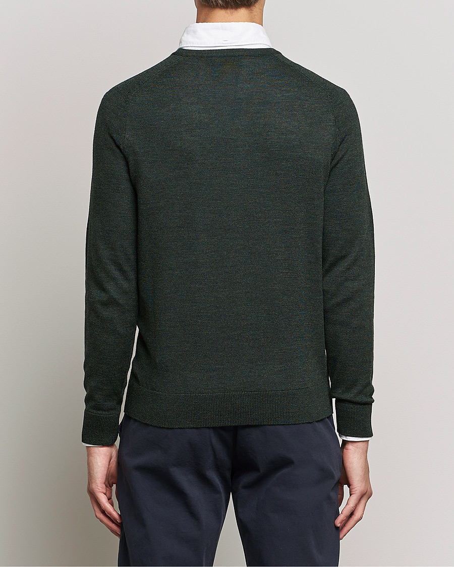 Herre | Trøjer | Morris | Merino O-neck Olive Melange