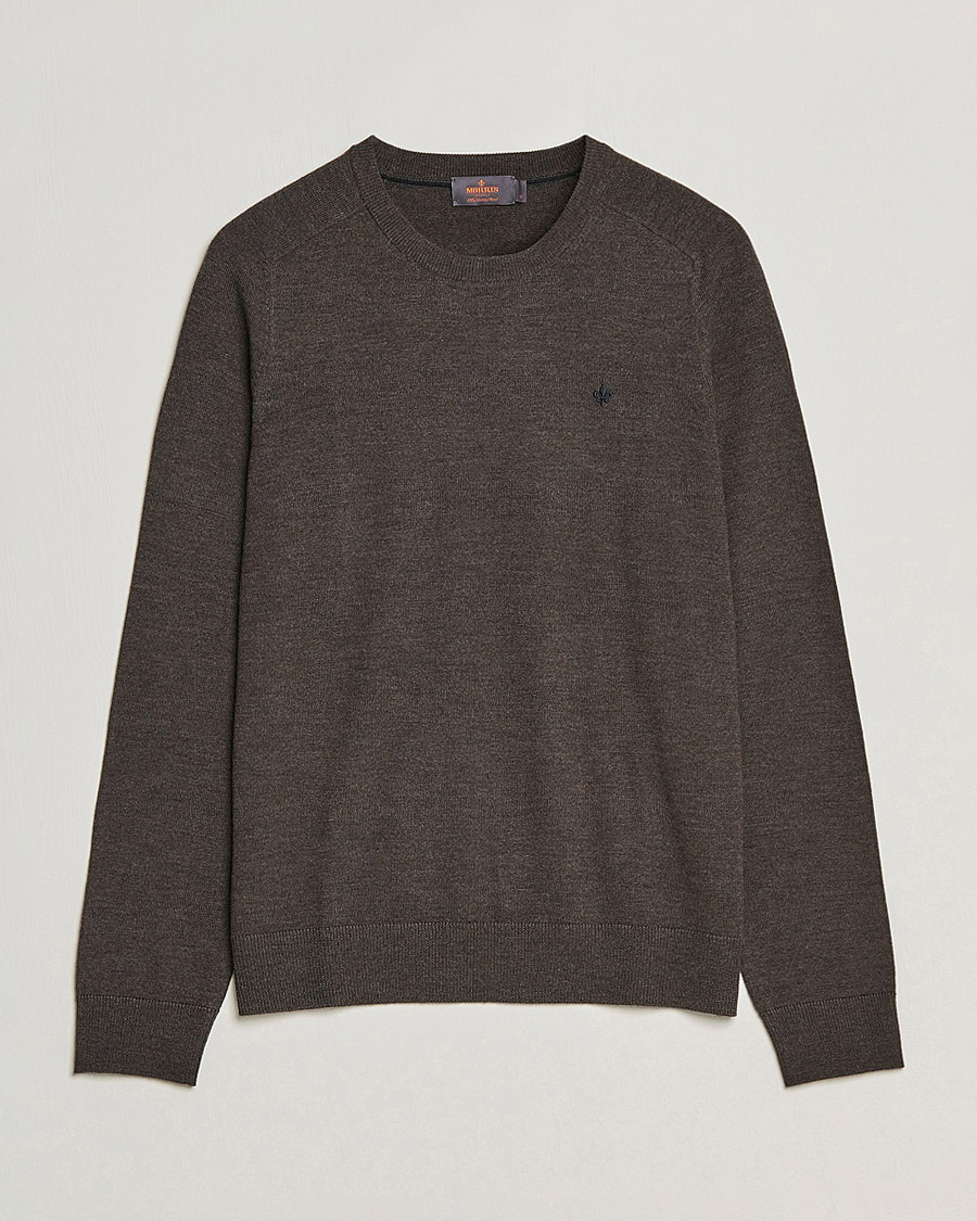 Herre | Trøjer | Morris | Merino O-neck Brown Melange