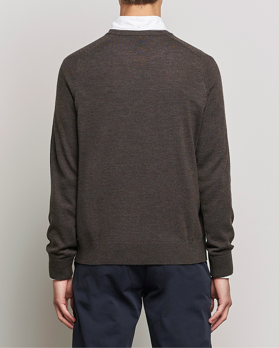 Herre | Trøjer | Morris | Merino O-neck Brown Melange