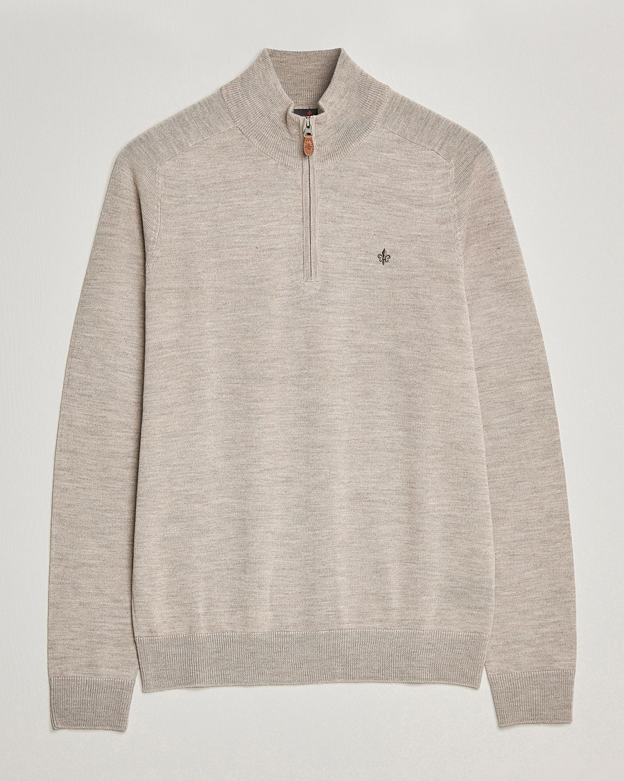 Herre | Trøjer | Morris | John Merino Half Zip Khaki