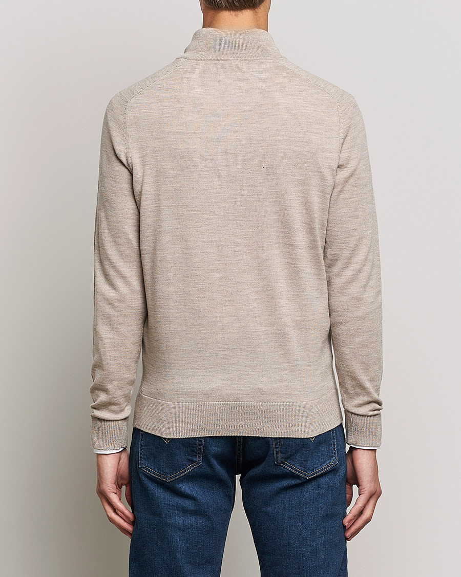 Herre | Trøjer | Morris | John Merino Half Zip Khaki