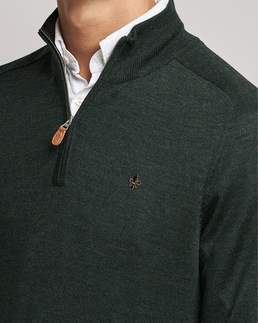 Herre | Trøjer | Morris | John Merino Half Zip Olive