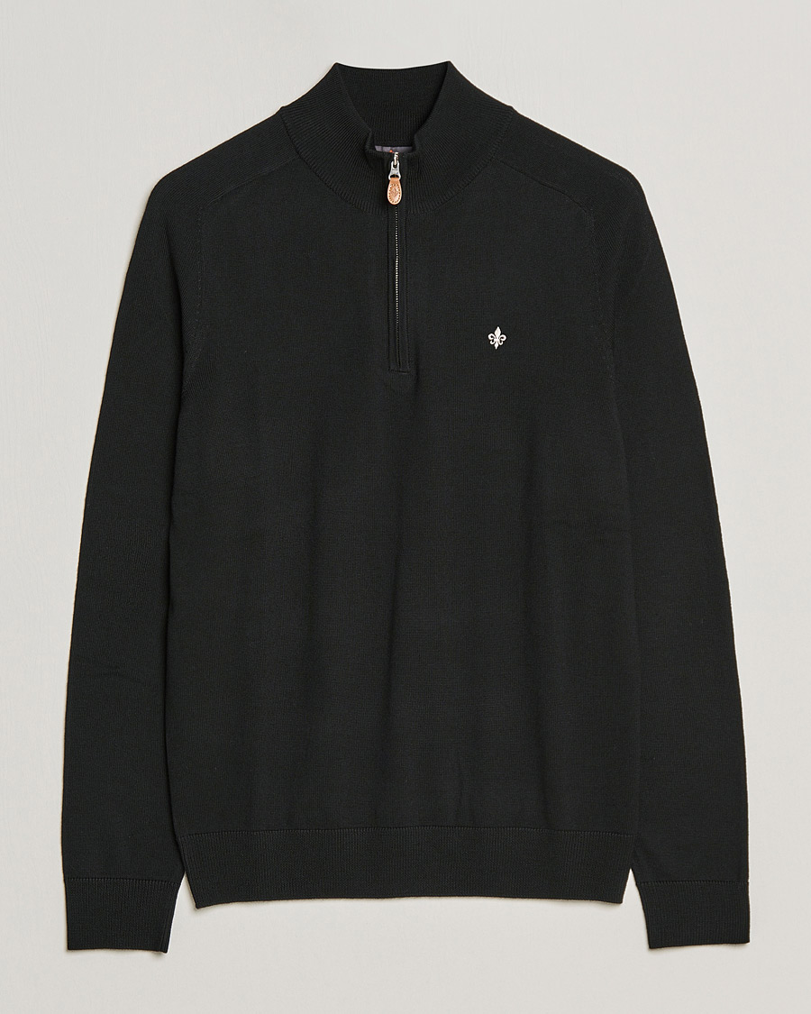 Herre | Trøjer | Morris | John Merino Half Zip Black