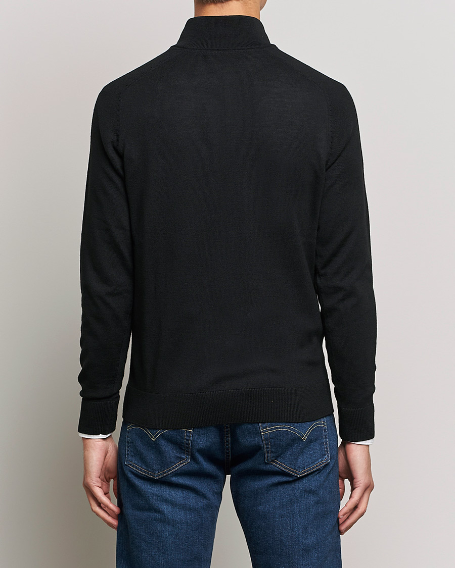 Herre | Trøjer | Morris | John Merino Half Zip Black