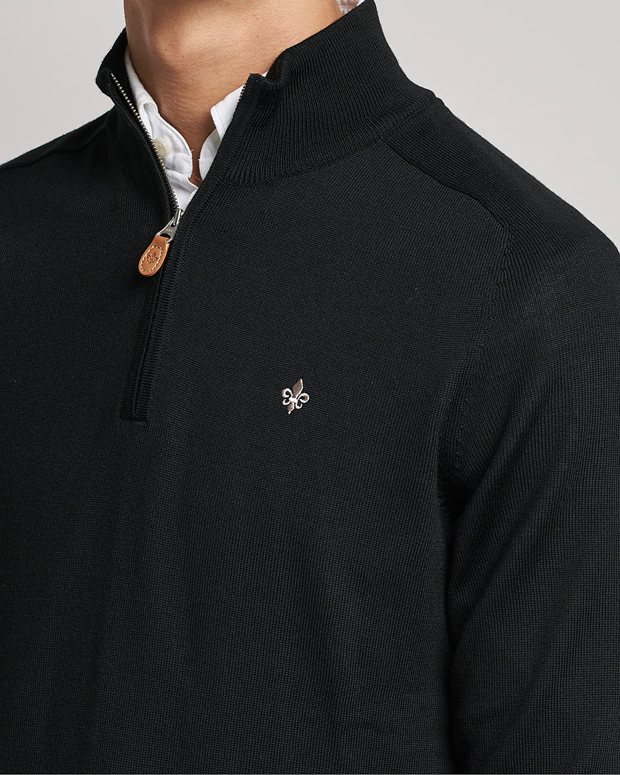 Herre | Trøjer | Morris | John Merino Half Zip Black