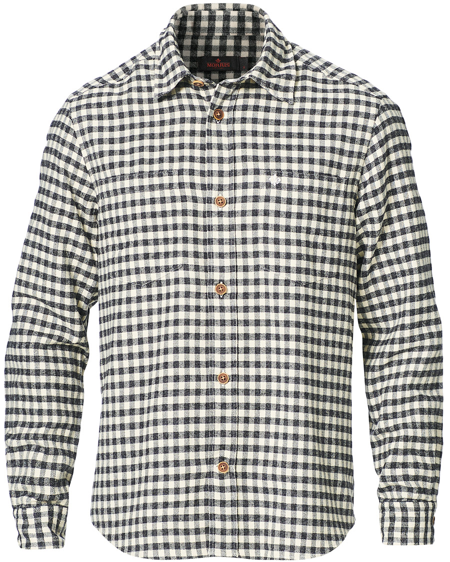 Herre | Skjorter | Morris | Winfell Check Overshirt Black/White
