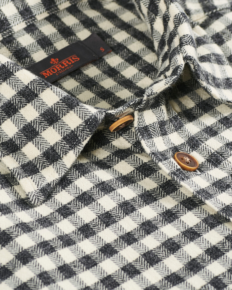 Herre | Skjorter | Morris | Winfell Check Overshirt Black/White