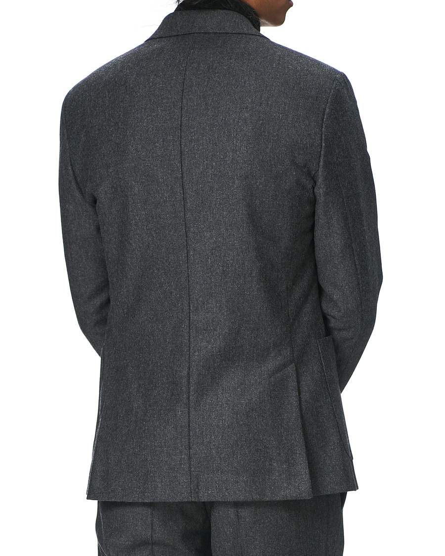 Herre | Blazere & jakker | Morris | Roger Double Breasted Flannel Blazer Dark Grey