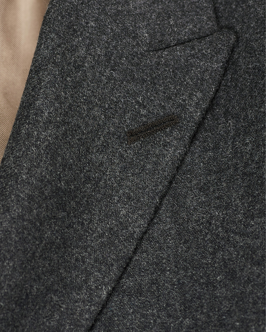 Herre | Blazere & jakker | Morris | Roger Double Breasted Flannel Blazer Dark Grey
