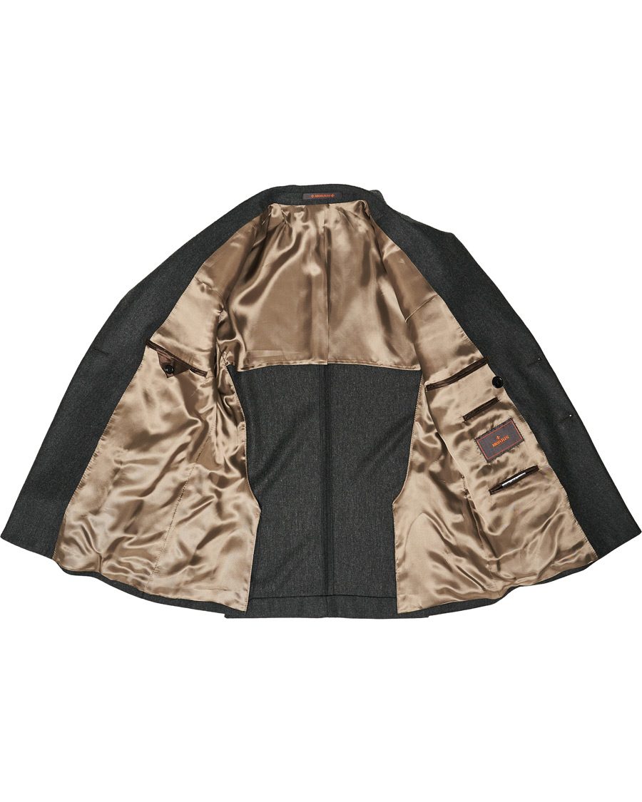 Herre | Blazere & jakker | Morris | Roger Double Breasted Flannel Blazer Dark Grey