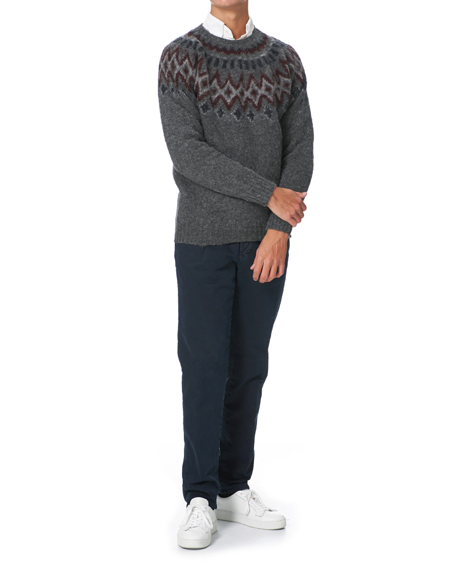 Herre | Trøjer | Howlin' | Brushed Wool Fair Isle Crew Sweater Oxford