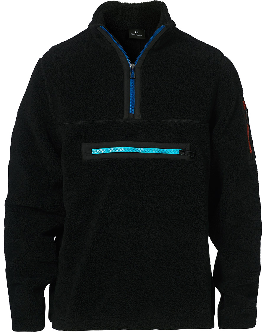 Herre | Trøjer | PS Paul Smith | Half Zip Fleece Sweater Black