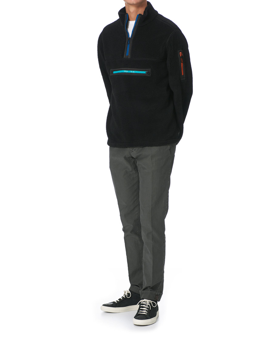 Herre | Trøjer | PS Paul Smith | Half Zip Fleece Sweater Black