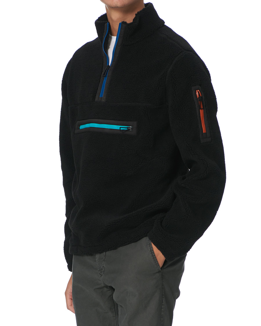 Herre | Trøjer | PS Paul Smith | Half Zip Fleece Sweater Black