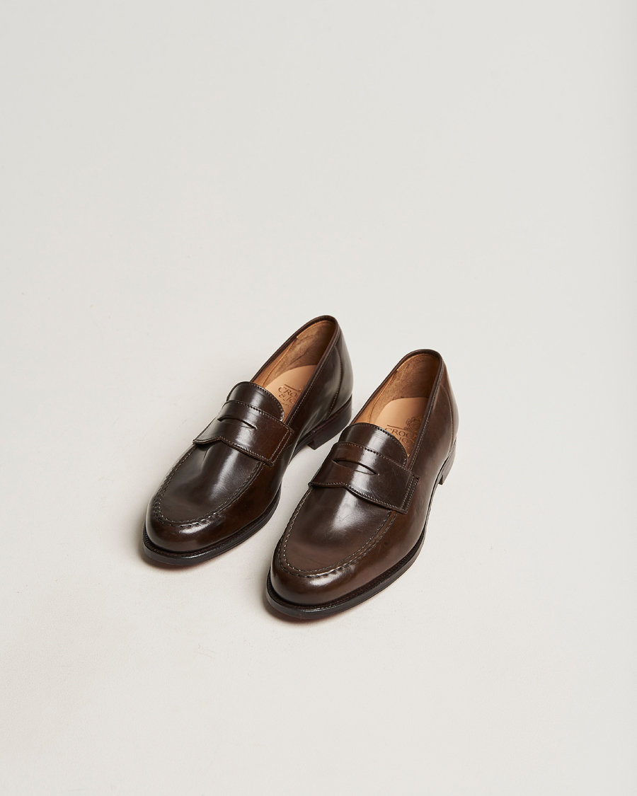 Herre | Håndlavede sko | Crockett & Jones | Harvard Unlined Loafer Dark Brown Cordovan