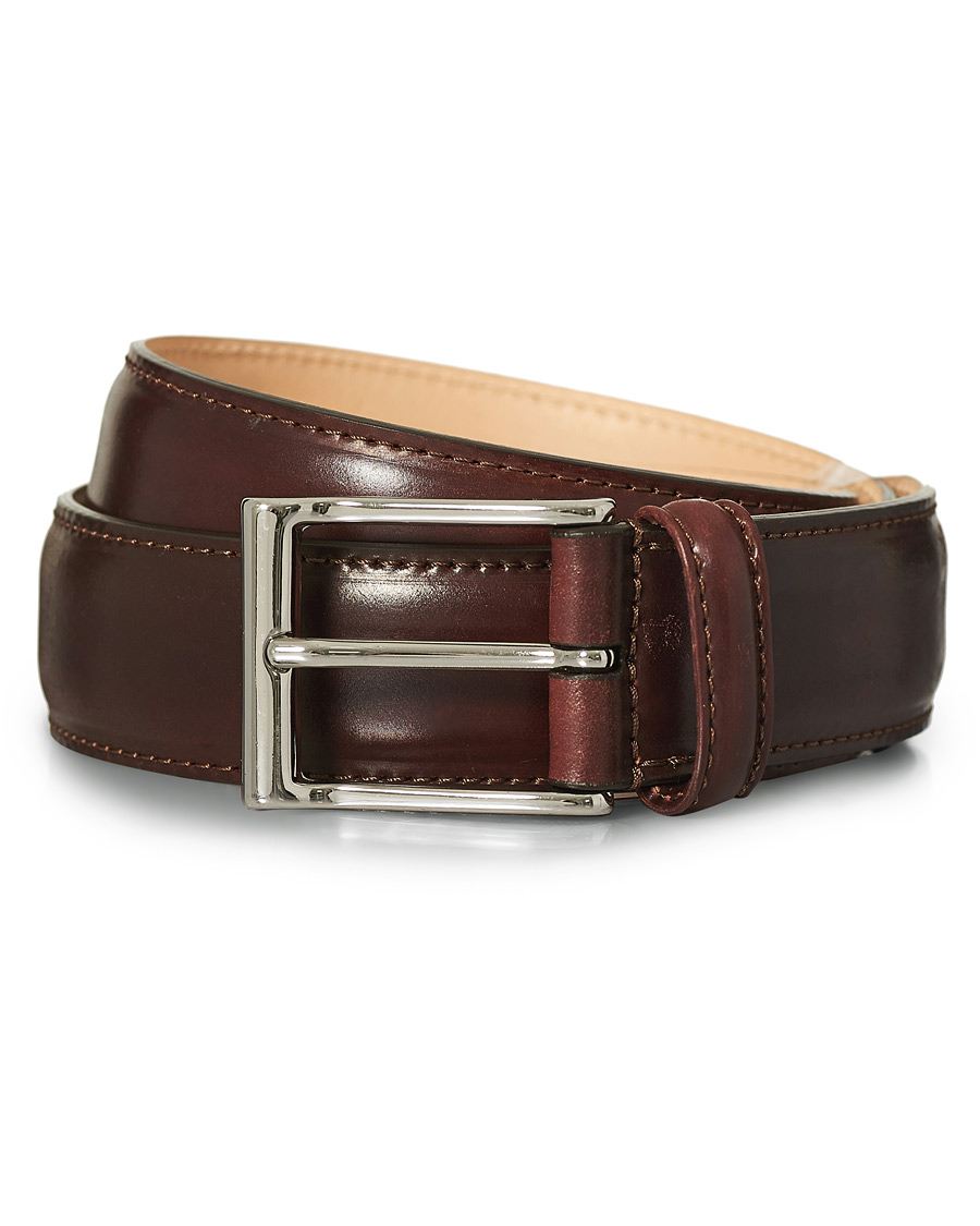 Herre | Crockett & Jones Belt 3.2 cm Burgundy Cordovan | Crockett & Jones | Belt 3.2 cm Burgundy Cordovan