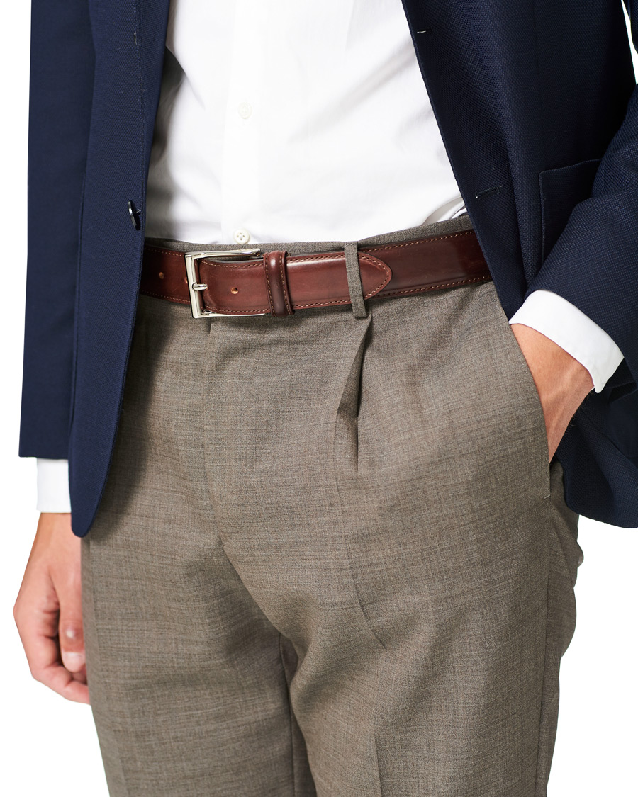 Herre | Crockett & Jones Belt 3.2 cm Burgundy Cordovan | Crockett & Jones | Belt 3.2 cm Burgundy Cordovan