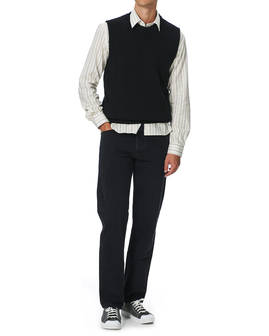 Herre | Skjorter | Sunflower | Dan Striped Cotton Shirt Off White